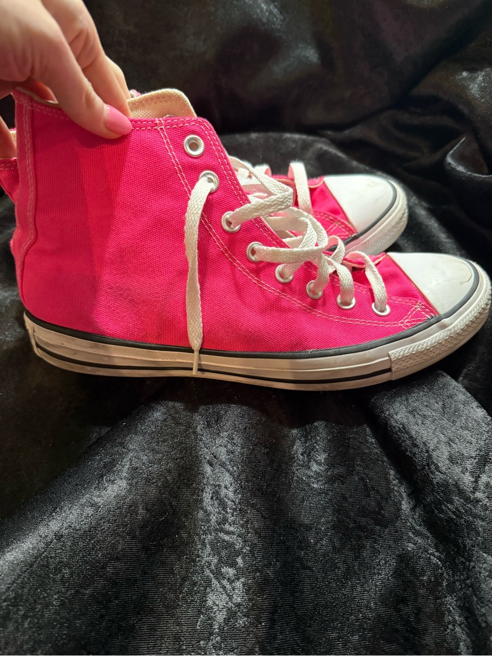 Converse Pink High-Top Canvas Sneakers-  size 11